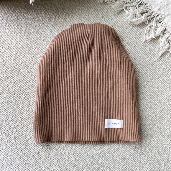 Kindly Her Tan Ribbed Beanie - Picture 2 of 4
